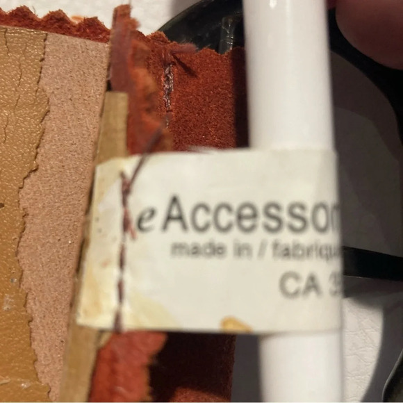 ACCESSORIUM Sz 34/85 Suede  Pumpkin Colourway Made In Canada Belt - Picture 8 of 10